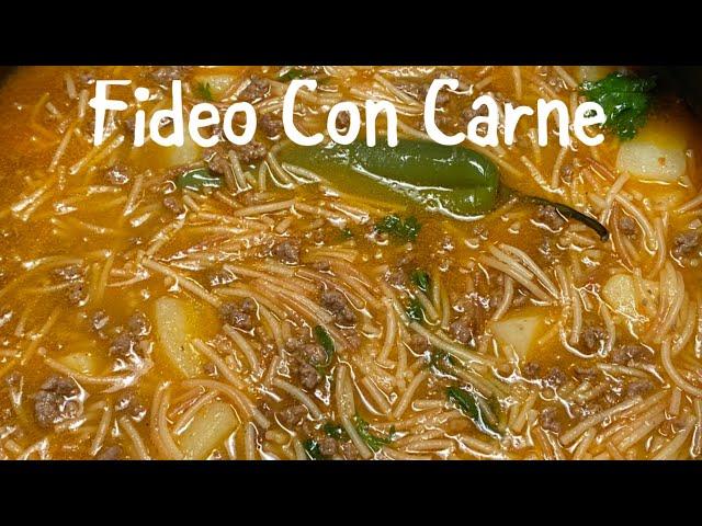 Fideo con Carne Tex Mex Comfort food! Make this when you need some comfort in your tummy!