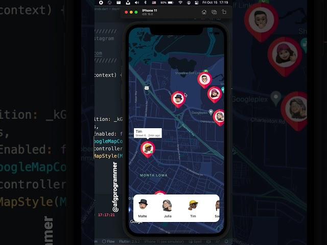 Flutter Google Map Example (part 3) #shorts