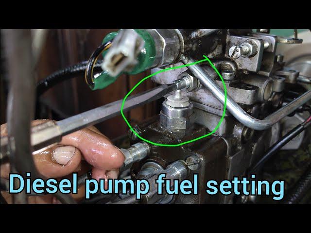 how to fuel setting diesel pump