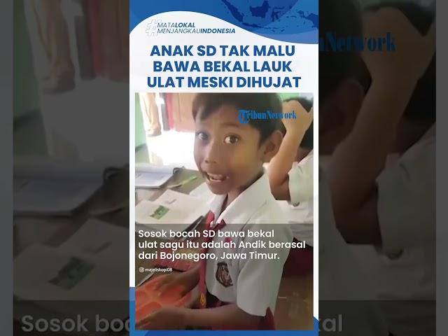 Terungkap Sosok Bocah SD di Bojonegoro yang Viral Bawa Bekal Lauk Ulat, Santai Meski Diejek Teman