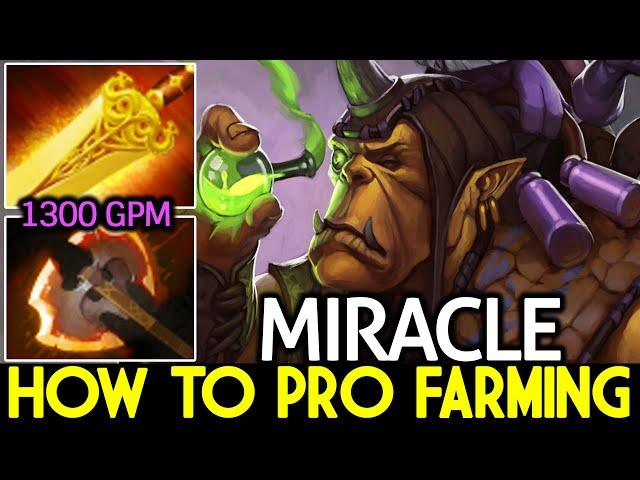 MIRACLE [Alchemist] How to Pro Carry Farming 1300 GPM? Dota 2