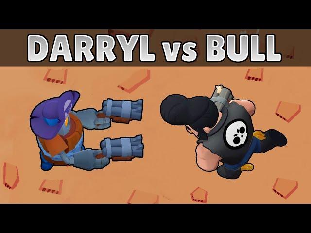 DARRYL vs BULL | 1 vs 1 | 27 Tests | Brawl Stars