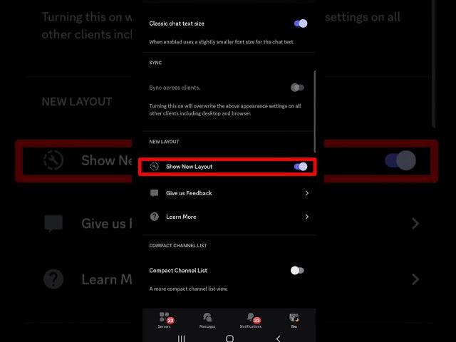 How to disable the new Discord mobile layout