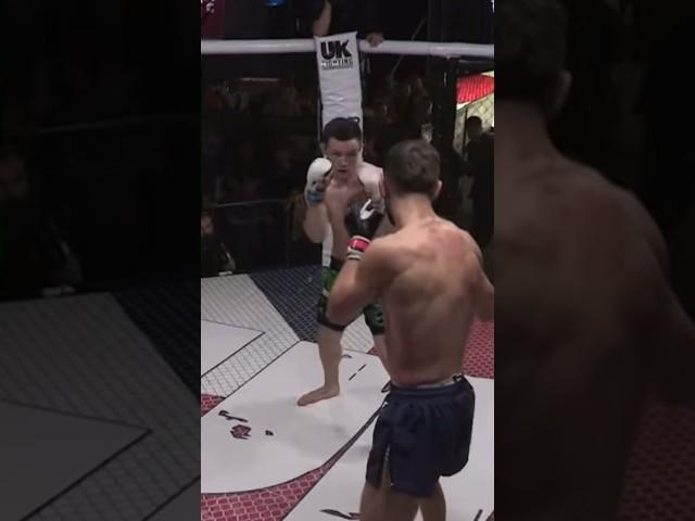 SOUND UP  huge body kick landed followed by kicks from all angles  #mma #ukfc #finish