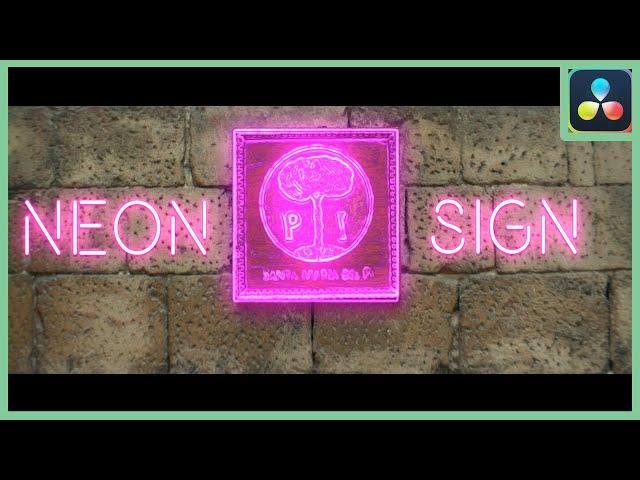 Neon Sign Effect | DaVinci Resolve 18 |