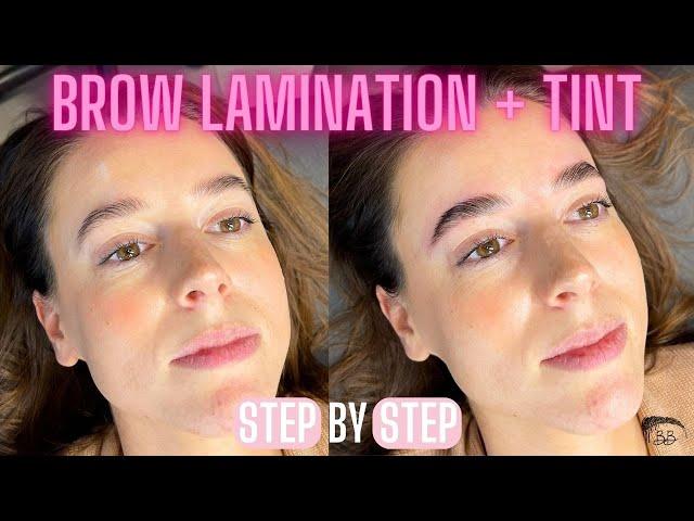 LAMINATION + BROW TINT PROCESS Step by Step (using Thuya and Brow Code)