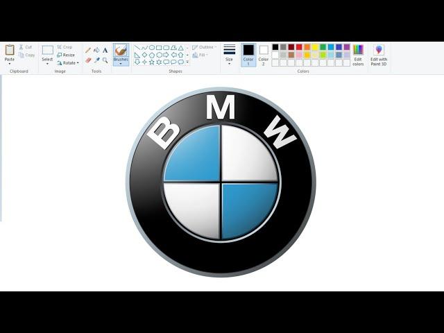 How to draw BMW Logo | Drawing BMW Logo step by step on computer easily | Famous Logo Drawing.