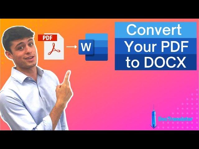 How To Convert Your PDF to DOCX with DocTranslator