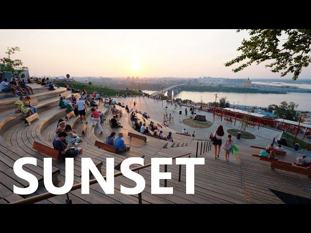 Nizhny Novgorod- The City at Sunset 4КAmbient Sounds