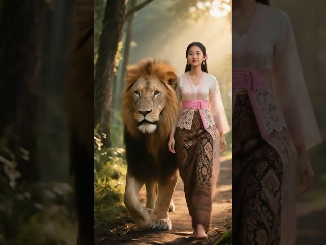 Walking With Lion  #shorts #shortvideo
