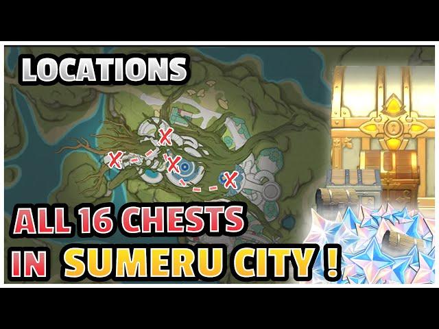 All 16 chests in Sumeru City !!!  (Locations)  [Genshin Impact]