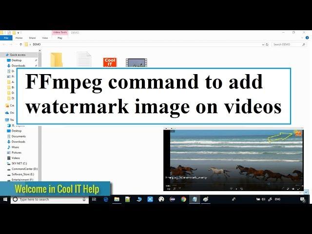 FFmpeg command to add watermark image on video | Overlay filter