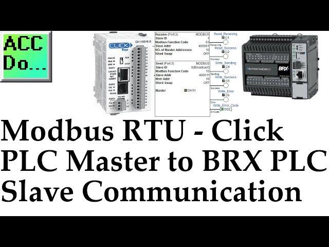 Modbus RTU Click PLC Master to BRX Do-More PLC Slave Communication