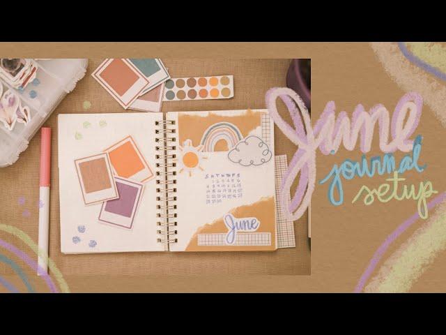 June 2020 Bullet journal setup | Free Printable | Plan with me