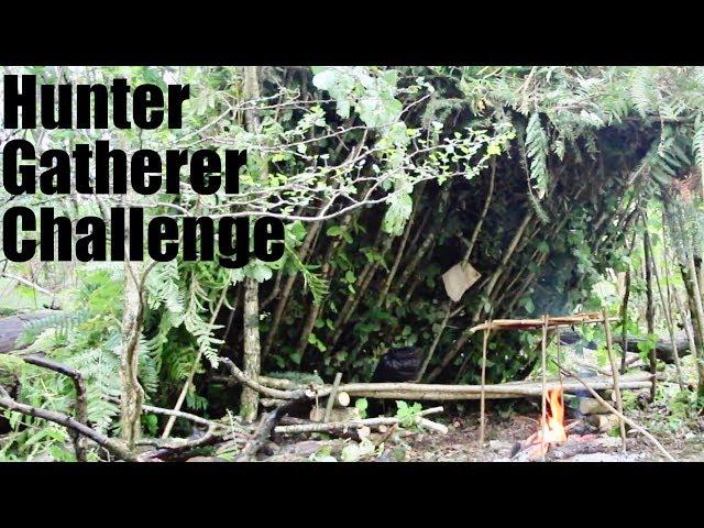 4 Day 4 Night Primitive Survival Challenge. Debris Shelter. Raised Bed. Venison Jerky. Foraging.