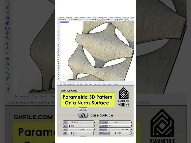 Parametric Ring (Rhino Grasshopper) #shorts