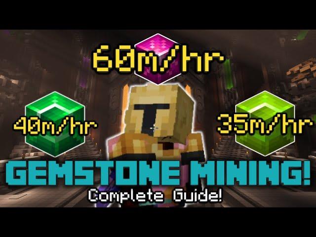 How to make 60m/hr with Gemstone Mining! | Hypixel Skyblock!