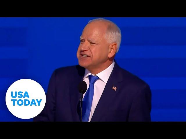 Full speech: Gov. Tim Walz speaks at 2024 DNC | USA TODAY