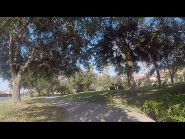 Cycling McAllen Texas going north on 2nd St Trail