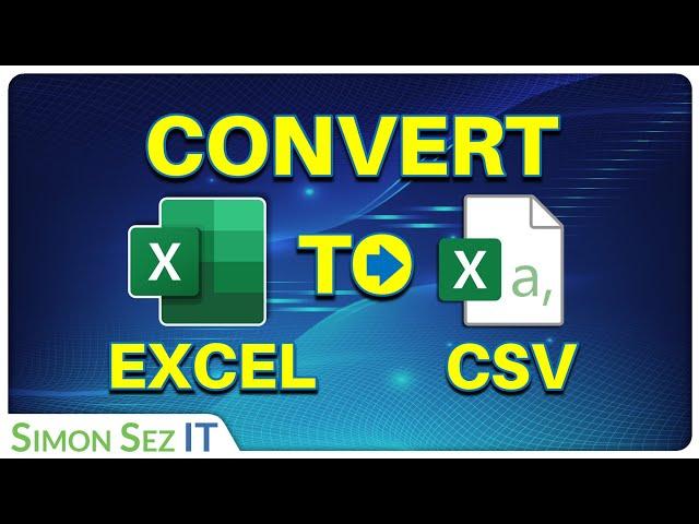 Converting Microsoft Excel Files to CSV Format