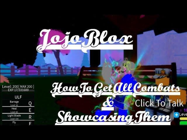 JojoBlox How to get all combats and their showcase!