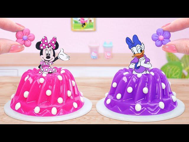 Minnie Mouse & Daisy Jelly ️CUTEST Miniature Disney Junior Minnie Cake Decorating Mini Cakes Idea