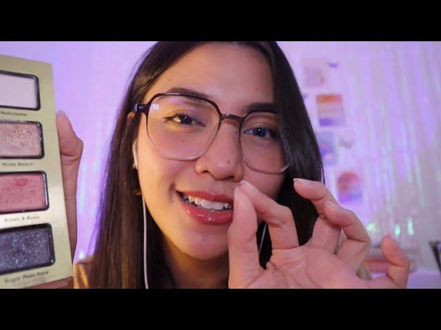 ASMR - doing your makeup | close up, whispering, stipples, tapping & layered sounds (malay)