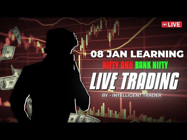 LIVE TRADING NIFTY50 , BANKNIFTY  and  CRYPTO | 08/01/2025 | Stock Market For Beginners | Bitcoin