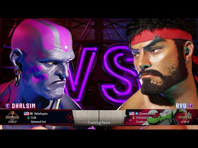 Street Fighter 6 - Nebulospire (Dhalsim) vs Shreeder4092 (Ryu)