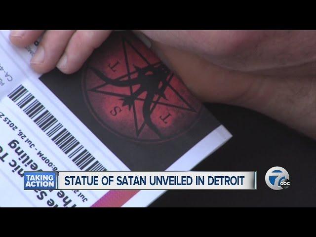 Large crowds come out for Satanic statue unveiling