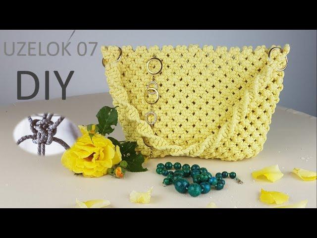 Macrame bag |Tutorial on creating a macrame bag | uzelok 07