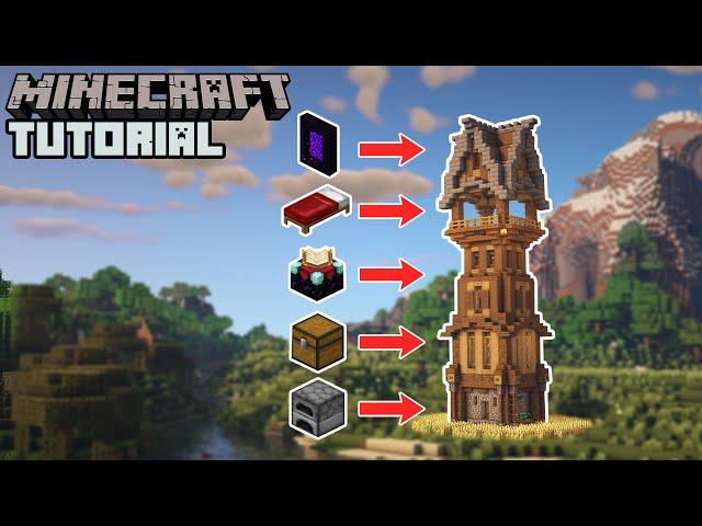 Minecraft - Ultimate Survival Tower Base Tutorial (How to Build)