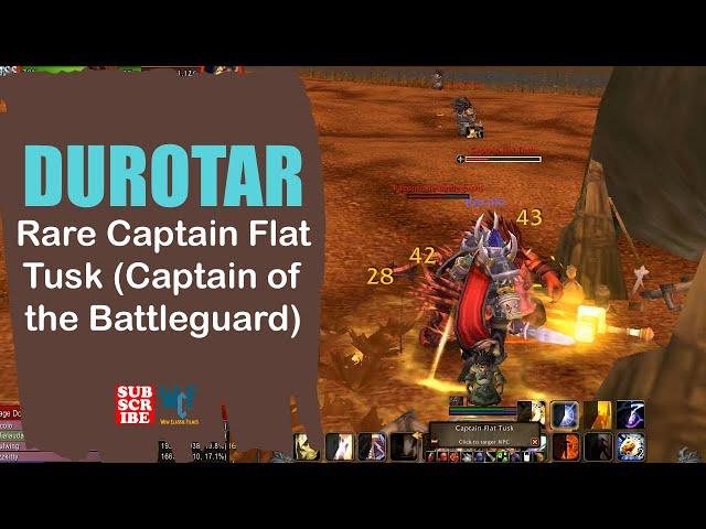 Location of Rare Captain Flat Tusk (Captain of the Battleguard) | Durotar | WOW World of Warcraft