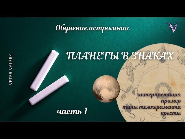 Планеты в знаках Зодиака |  Интерпретация Пример | Часть 1 | Обучение астрологии