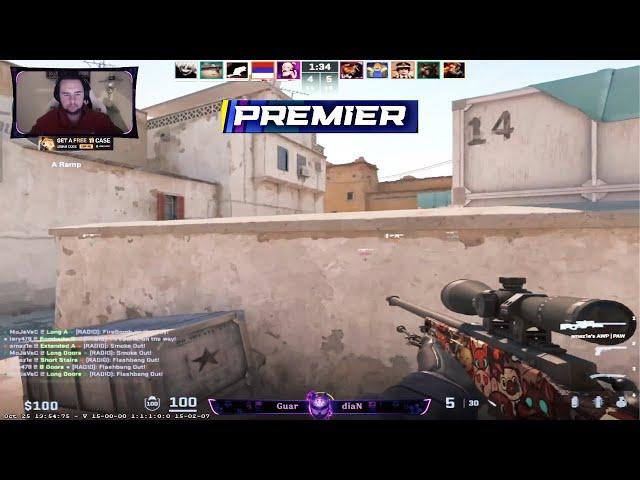 GuardiaN CS2 PREMIER DUST 2 GAMEPLAY ( FULL MATCH VODS )