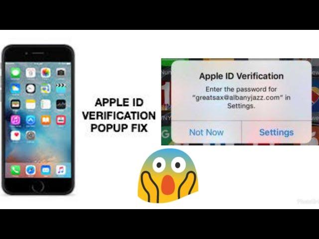 HOw to fix Apple ID Verification Pop-up on iOS10