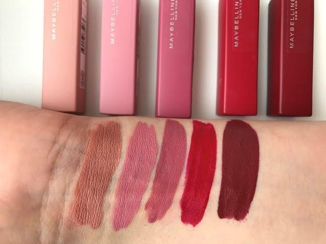 MAYBELLINE SUPER STAY MATTE INK REVIEW & SWATCHES