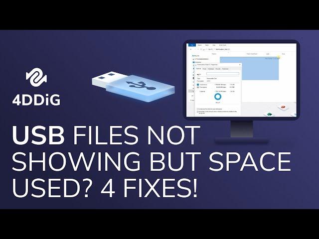 [4 SOLUTIONS] USB Files Not Showing But Space Used|How to Show USB Hidden Files and Folders