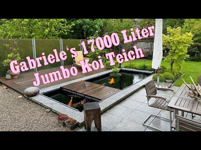 Gabriele‘s nahezu perfekt umgesetzter 17000 Liter Jumbo Koi Teich!