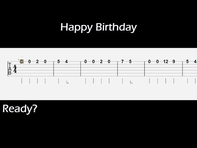 Happy Birthday On a Single String for Guitar