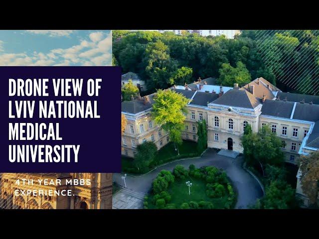 Drone view of Lviv National Medical University || Lviv medical university ukraine ||