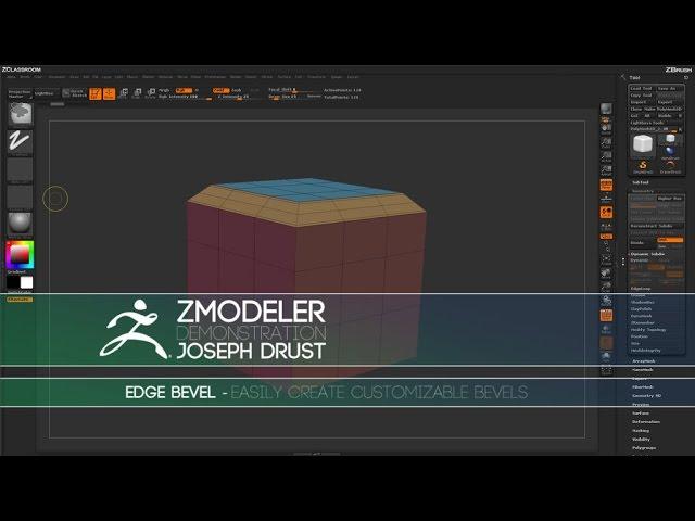 ZBrush ZModeler Edge Actions - Edge Bevel