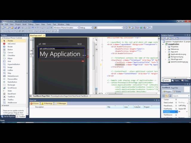 Windows Phone 7 Development - Tutorial 1 - New App