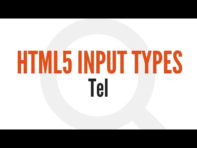 HTML5 Input Types: Tel (5/14)