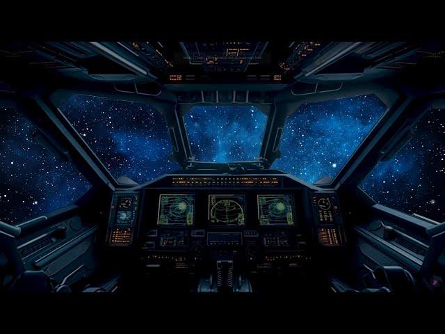 Spaceship Cockpit Sounds | Brown Noise For Deep Sleep | Starship Cockpit