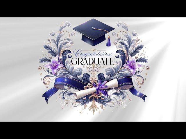  Congratulations Graduate | Graduation Screensaver | 4-Hour Celebration | Purple and Silver