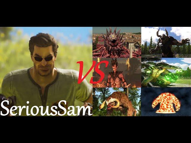 SERIOUS SAM 4 ALL BOSSES/MINI BOSSES & SECRET BOSSES!