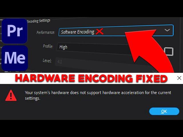 How to fix Hardware Encoding in Media Encoder/Premiere Pro *EASY FIX* 2022