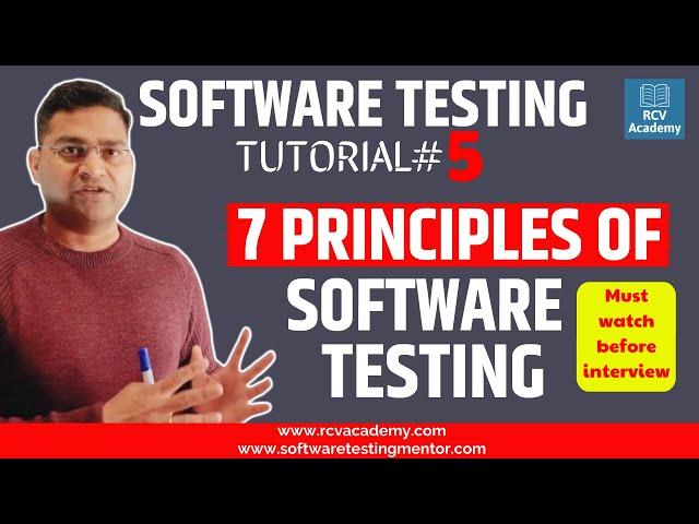 Software Testing Tutorial #5 - Seven Principles of Software Testing