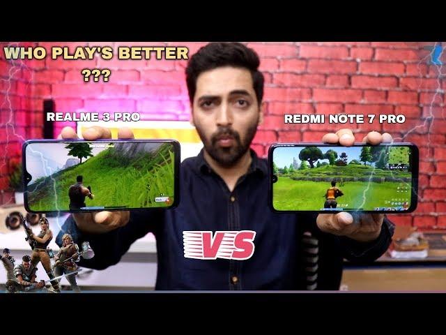 Realme 3 Pro vs Redmi Note 7 Pro - Fortnite Gameplay Test [Low Medium Or High]